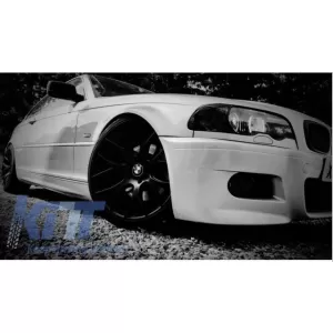 Bara fata compatibil cu BMW Seria 3 E46 (1998-2004) cu Grile Centrale Negru Lucios si Proiectoare Lumini de Ceata M3 Look-image-5993638
