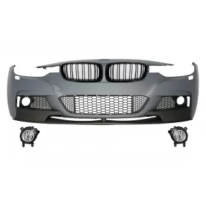 image-28-Első lökhárító BMW 3-as F30 F31 Sedan Touring (2011-) M-performance Design zongorafekete vese hűtőráccsal