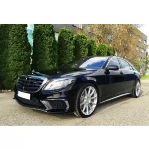 Stoßstange Kühlergrill Chrom für Mercedes S W222 13-06.17 3 Doppelstreifen Gitter-image-6033978