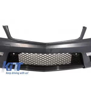 Kit Carrosserie pour Mercedes Classe C W204 07-14 Facelift C63 Look Phares LED DRL-image-5995095