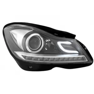Kit Carrosserie pour Mercedes Classe C W204 07-14 Facelift C63 Look Phares LED DRL-image-5995108