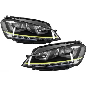 image-31-Fényszóró 3D LED DRL Volkswagen Golf 7 VII (2012-2017) sárga R400 Look LED kanyarodó fénnyel RHD-hez