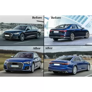Complete Body Kit suitable for Audi A8 D5 (2018-2021) Upgrade to S8 2022 Design