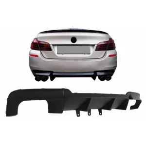 Difuzor de aer cu evacuare dubla compatibil cu BMW Seria 5 F10 F11 (2011-2017) M Design-image-6088614