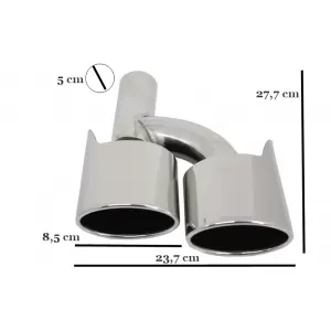 Hangtompított kipufogóvégek Mercedes Benz C-osztály E-osztály S-osztály CLS SL SLK W204 W211 W221 W219 E63 C63 AMG Design-image-6016872