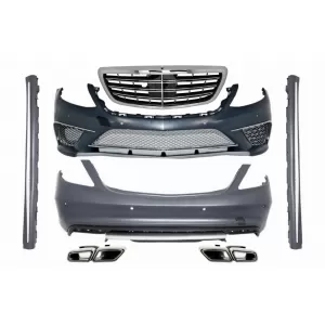 image-3-Komplet karoserije s vrhovima Vrhovi auspuha prikladan za Mercedes W222 S-klase (2013-07.2017) S65 S63 Dizjan