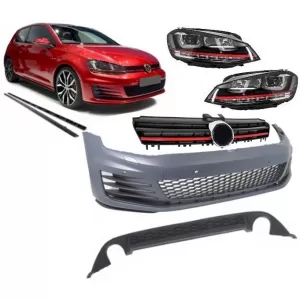 image-27-Komplett Body Kit VW Golf 7 VII 2013-2016 modellekhez, GTI kinézet, hűtőráccsal és LED DRL fényszórókkal