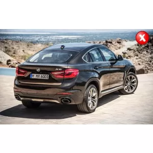Hátsó lökhárító diffúzor és négyszögletes kipufogóvégek BMW X6 F16 V8 Design M-Tech Style-image-6003867