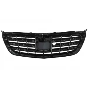 Front Grille suitable for Mercedes S-Class W222 (2014-08.2020) S63 S65 Design Piano Black