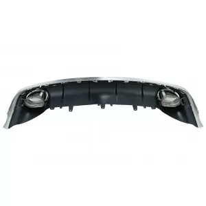 Rear Bumper Valance Diffuser and Exhaust Tips suitable for Audi A6 4G C7 Facelift (2015-2018) RS6 Design
