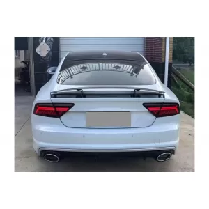 Luftdiffusor Auspuff Tipps für Audi A7 4G MOPF 15-18 RS7 Look nur Standard Stoßstange SE-image-6126585