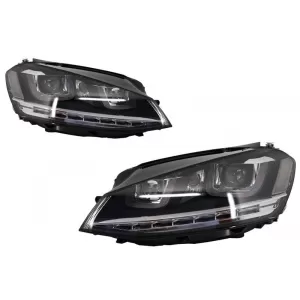 image-5-Scheinwerfer 3D LED DRL für VW Golf 7 VII 12-17 R Look Dynamisch Sequentiell