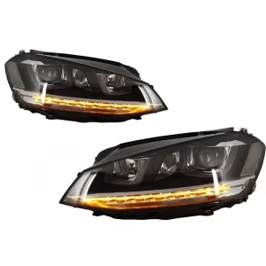 Phares 3D LED DRL pour VW Golf 7 VII 12-17 R-Line Flowing Dynamic Sequential-image-6016488