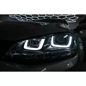 Phares 3D LED DRL pour VW Golf 7 VII 12-17 R-Line Flowing Dynamic Sequential-image-6088893