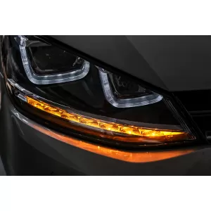 Phares 3D LED DRL pour VW Golf 7 VII 12-17 R-Line Flowing Dynamic Sequential-image-6088905