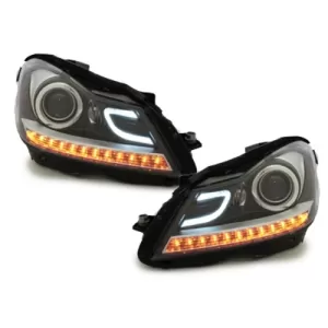 Body Kit für Mercedes W204 07-14 Facelift C63 Look Rücklichter Scheinwerfer LED DRL-image-6002750