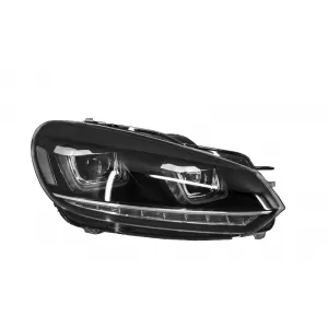 Faros para VW Golf 6 VI 08-13 3D LED DRL U-Golf 7 Look Luz Giro Flowing Turning-image-6003218