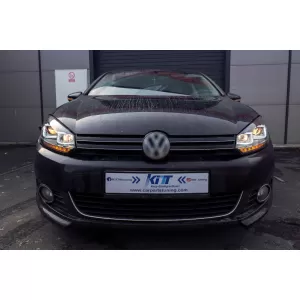 Faros para VW Golf 6 VI 08-13 3D LED DRL U-Golf 7 Look Luz Giro Flowing Turning-image-6091485