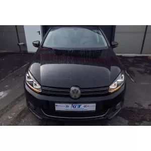 Faros para VW Golf 6 VI 08-13 3D LED DRL U-Golf 7 Look Luz Giro Flowing Turning-image-6091486
