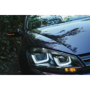 Faros para VW Golf 6 VI 08-13 3D LED DRL U-Golf 7 Look Luz Giro Flowing Turning-image-6101423