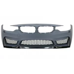 Pachet Exterior compatibil cu BMW Seria 4 F32 F33 (2013-2019) M4 Design Coupe Cabrio cu Ornamente Evacuare M-Power Negre-image-6003246