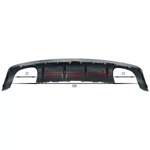 Hátsó lökhárító diffúzor komplett kipufogórendszerrel AUDI A3 8V Sedan (2012-2015), S3 Dizájn-image-6103008