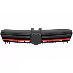 Ansamblu Faruri 3D Semnal Dinamic LED cu Grila compatibil cu VW Golf 7 VII (2012-2017) R20 GTI Design Rosu-image-6048395