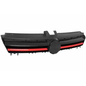 Ansamblu Faruri 3D Semnal Dinamic LED cu Grila compatibil cu VW Golf 7 VII (2012-2017) R20 GTI Design Rosu-image-6048396