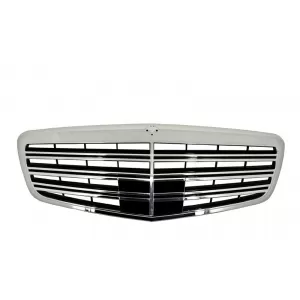 Bara Fata Completa cu Grila Centrala compatibil cu Mercedes S-Class W221 S63 S65 Design (2005-2010) si Praguri Laterale-image-6004518