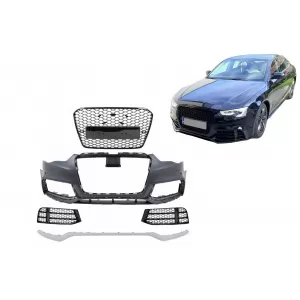 image-30-Paraurti per Audi A5 8T Facelift 2012-2016 Griglia Calandra Nido d'ape RS Design