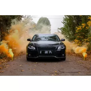 Márkajelzés nélküli hűtőrács Audi A4 B8 (2007-2012) RS Design zongoralakk fekete-image-6064026