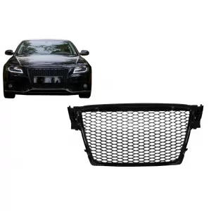Márkajelzés nélküli hűtőrács Audi A4 B8 (2007-2012) RS Design zongoralakk fekete-image-6074846
