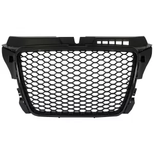 image-30-Badgeless Frontgrill für Audi A3 8P Facelift 07-12 RS Design Glänzend schwarz