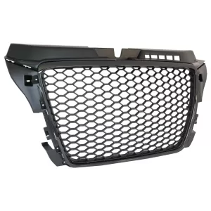 Badgeless Front Grille suitable for Audi A3 8P Facelift (2007-2012) RS Design Piano Black