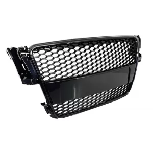 Badgeless Front Grille suitable for Audi A5 8T (2007-2011) RS Design Piano Black