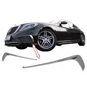 Chrom Splitter Flossen für Mercedes S W222 13-17 S65/ S63 Aftermarket Stoßstange-image-6010824