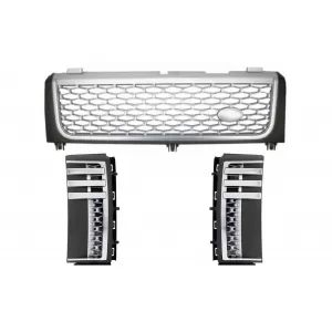 image-56-Középső hűtőrács szürke-ezüst és oldalsó légbeömlők Range Rover Vogue III L322 (2002-2005) modellekhez, Autobiography Supercharged verzió