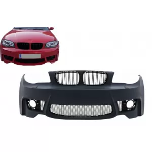 image-51-Stoßstange Nieren Gitter für BMW 1er E81 E82 E87 E88 2004-2011 1M Design Kühlergrill