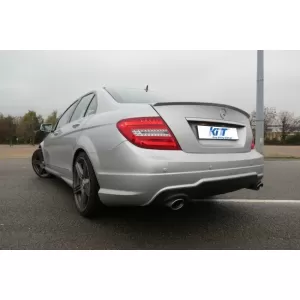 Hátsó lökhárító diffúzor, iker szimpla kivezetéses, Mercedes Benz C-osztály W204 (2011-2014) C350 Style AMG Sport Line-image-6010626
