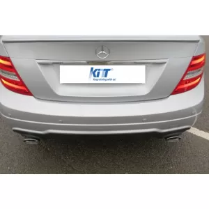 Hátsó lökhárító diffúzor, iker szimpla kivezetéses, Mercedes Benz C-osztály W204 (2011-2014) C350 Style AMG Sport Line-image-6010627