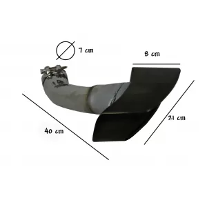 Schalldämpferspitzen System für BMW X6 E71 2008-2014 V8 Design Schwarz-image-6033802