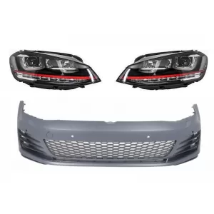image-47-Első lökhárító VW Golf VII (2013-) GTI dizájn, 3D RED LED nappali menetfénnyel és irányjelzővel