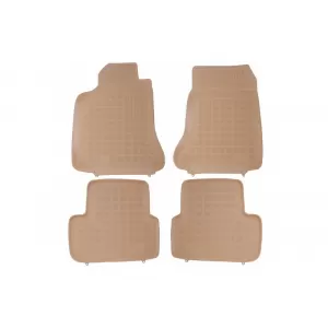 image-0-Bodenmatte Gummi Fußmatten Beige für MERCEDES A Klasse W176 12-18 GLA X156 13--