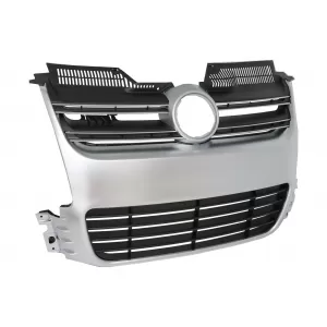 Front Grille suitable for VW Golf 5 V (2003-2007) R32 Design Brushed Aluminium