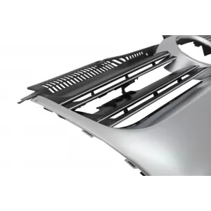 Front Grille suitable for VW Golf 5 V (2003-2007) R32 Design Brushed Aluminium
