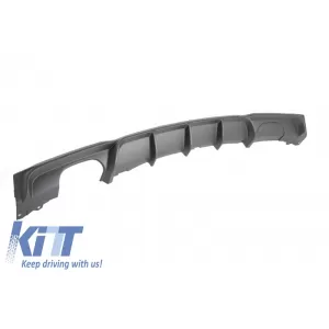 Difuzor Bara Evacuare Dubla Spate compatibil cu BMW Seria 3 2011+ F30 F31 M Performance Sport Design cu Prelungire Bara Fata-image-6014769