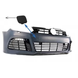 image-14-Abschlepphakenabdeckung Frontstoßstange für VW Golf VI 6 2008-2013 R20 Look