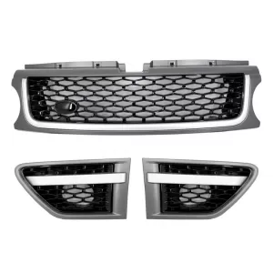 Ansamblu Bara fata si Grile Argintiu Negru compatibil cu Land Range Rover Sport L320 Facelift (2009-2013) Autobiography Design-image-6015263