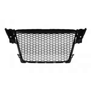Difuzor Bara Spate si Ornamente Evacuare compatibil cu Audi A4 B8 Pre Facelift (2007-2011) cu Grila Centrala RS Design Negru Lucios-image-6078975