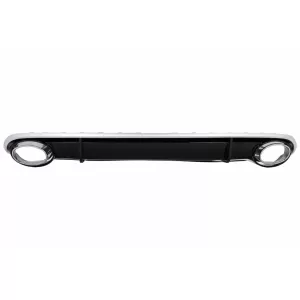 Difuzor Bara Spate si Ornamente Evacuare compatibil cu Audi A4 B8 Pre Facelift (2007-2011) cu Grila Centrala RS Design Negru Lucios-image-6100154